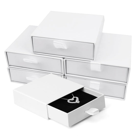 White Small Jewelry Drawer Boxes(5pack)