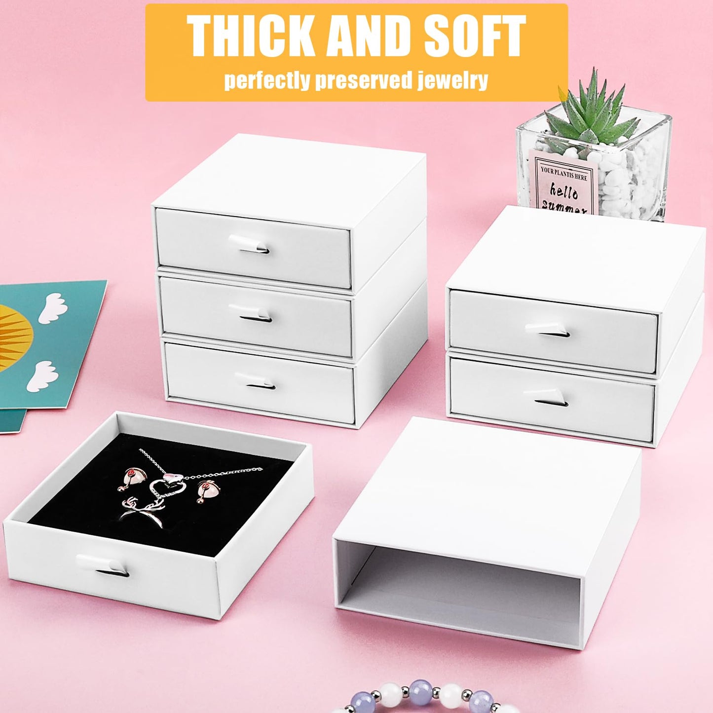 White Small Jewelry Drawer Boxes(20pack)