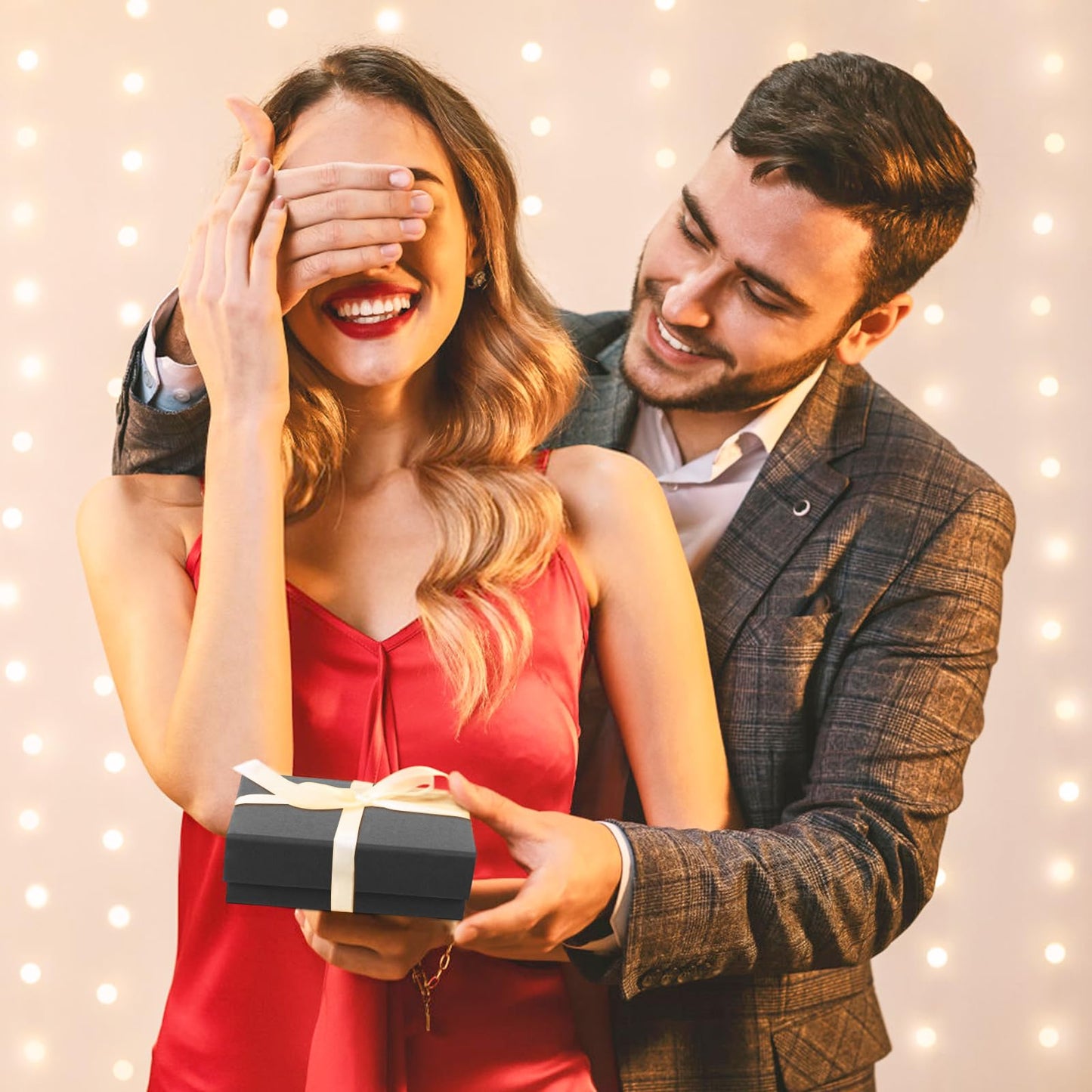 Black Small Jewelry lid and base Boxes（40pack）