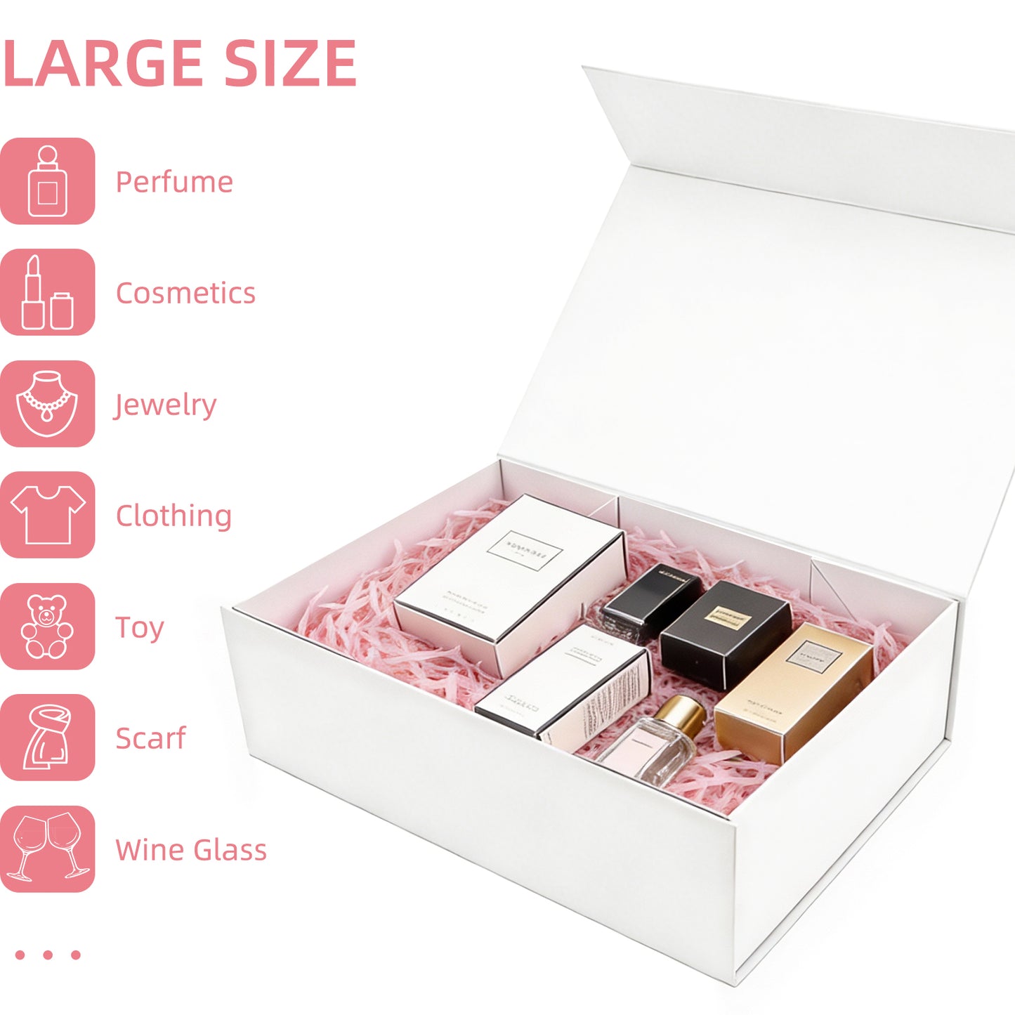 Folding Box White Gift Box Foldable, Suitable for Best Man Proposal Box, Wedding, Christmas, Halloween, Birthday Gift Packaging