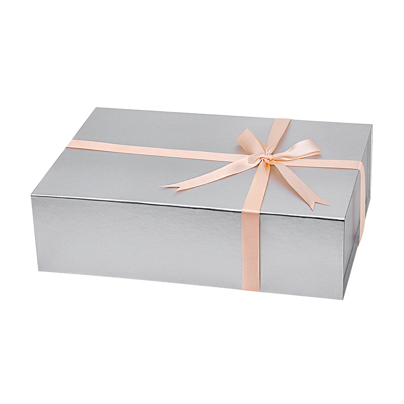 Folding Box Silver Gift Box Foldable, Suitable for Best Man Proposal Box, Wedding, Christmas, Halloween, Birthday Gift Packaging